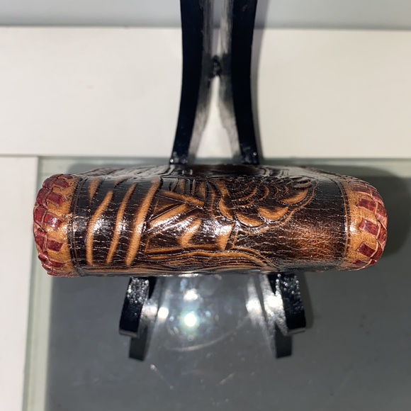 Vintage Tooled Leather Horse & Barn Country Western Wallet Billfold - Picture 15 of 16